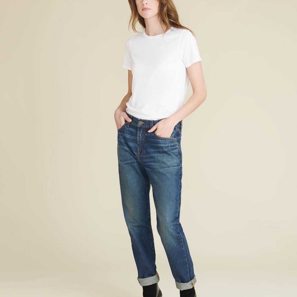 New Veronica Beard Benzi Mid-Rise Girlfriend Jean Size 24